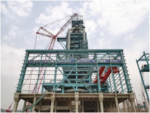 沪企承建泰安特种建筑用钢高炉项目 二号高炉钢结构顺利封顶